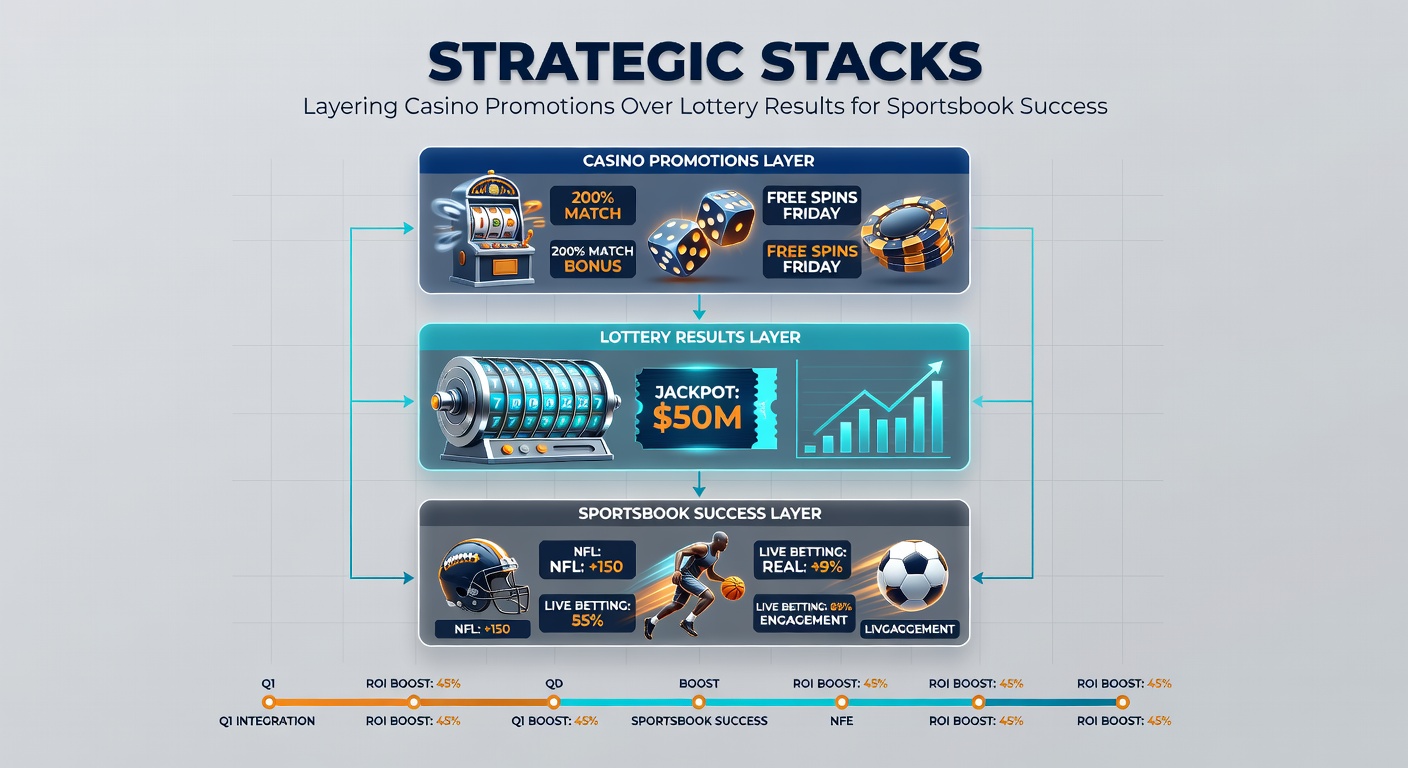 Detaillierte Infografik mit Schichten von Lotterie, Casino-Boni und Sportwetten-Pfaden, inklusive Prozentzahlen und Zeitachsen