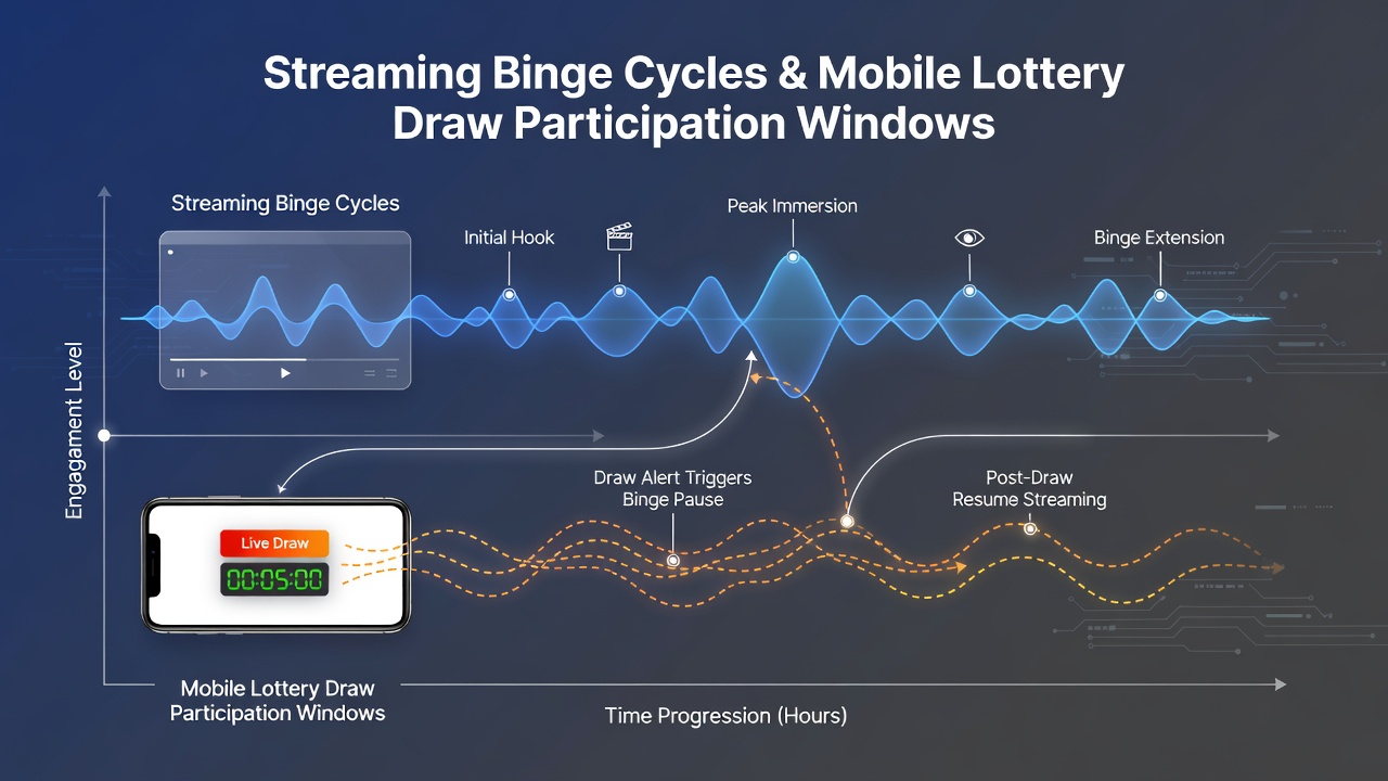 Mobile Nutzungsmuster während Streaming-Binge-Sessions und Lotterie-Fenster